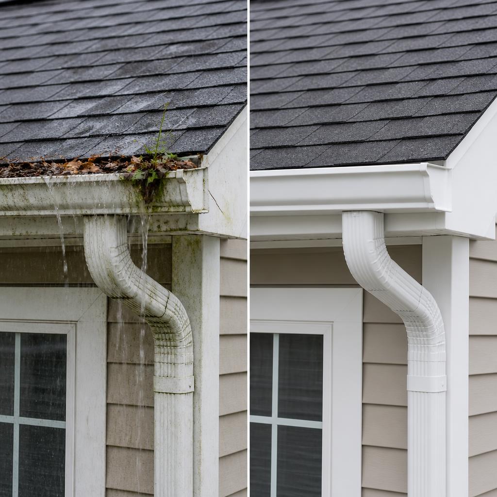 Gutter Cleaning on a Nashville-area home